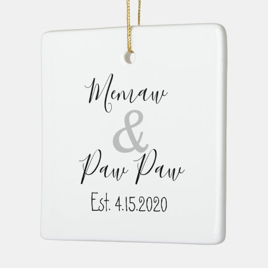 Memaw and Paw Paw First Grandchild Ornament (Links)