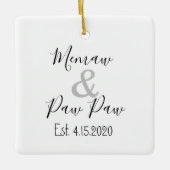 Memaw and Paw Paw First Grandchild Ornament (Vorderseite)