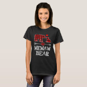 Memaw Bear Red Buffalo Kariert Memaw Bear Pajama T-Shirt (Vorne ganz)