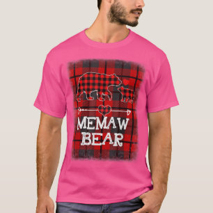Memaw Bear Red Buffalo Kariert Memaw Bear T-Shirt