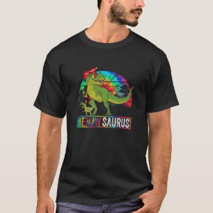 Memaw Dinosaur Funny Vater Memawsaurus 2 Zwei Kind T-Shirt
