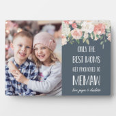 Memaw Grandmutter Day Foto Fotoplatte (Vorderseite)