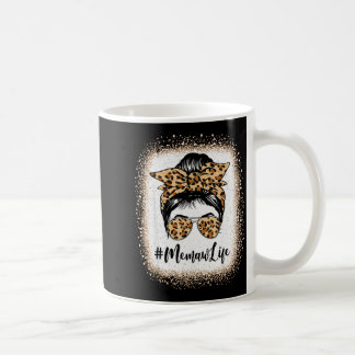 Memaw Leben gebleicht Leopard unordentlicher Dutt  Kaffeetasse