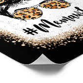 Memaw Leben gebleicht Leopard unordentlicher Dutt  Poster (Ecke)
