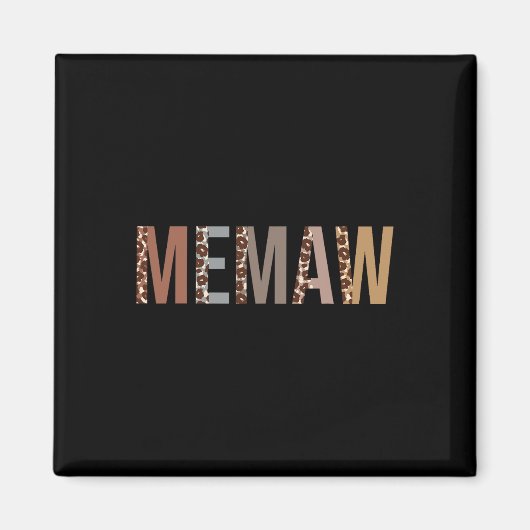 Memaw Leopard Print Mama Niedlich Mütter Day Funny Magnet (Vorne)