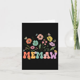 Memaw Mütter Day for Oma Wildblume Floral Wo Karte