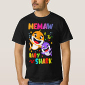 Memaw of the Baby Shark Birthday Memaw Shark T-Shirt (Vorderseite)