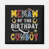 Memaw Of The Birthday Cowboy Western Rodeo Memaw Magnet (Vorne)