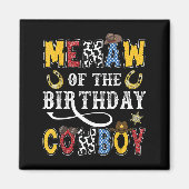 Memaw Of The Birthday Cowboy Western Rodeo Memaw Magnet (Vorne)