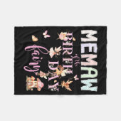 Memaw Of The Birthday Fairy Birthday Girl Magical Fleecedecke (Vorderseite (Horizontal))