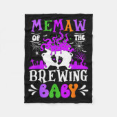 Memaw Of The Brewing Baby Grandma To Be Halloween Fleecedecke (Vorderseite)