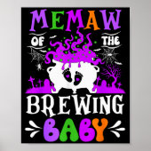 Memaw Of The Brewing Baby Grandma To Be Halloween Poster (Vorne)