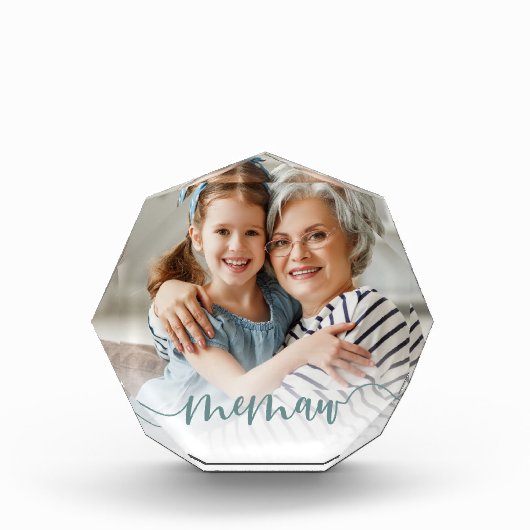 Memaw | Oma Script Overlay Fotoblock (Vorderseite)