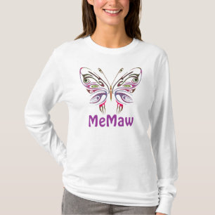 MeMaw personalisierter Schmetterling T-Shirt