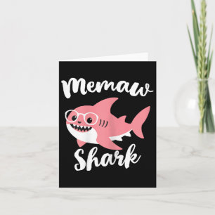 Memaw Shark Mother's Day Oma Funny Karte