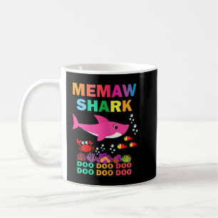 Memaw Shark Shirt Matching Family Mother Kaffeetasse