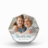 Memaw Wir Liebe Sie | Oma Script Overlay Fotoblock (Vorderseite)