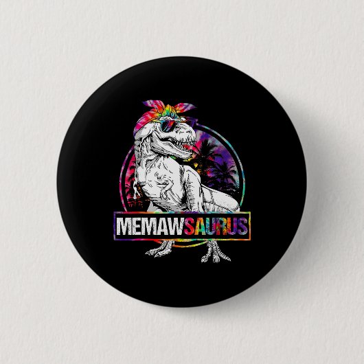 Memawsaurus Dinosaurier Memaw Saurus Familien-Matc Button (Vorderseite)