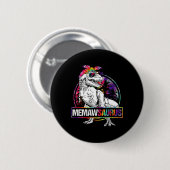 Memawsaurus Dinosaurier Memaw Saurus Familien-Matc Button (Vorne & Hinten)