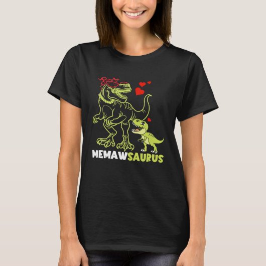 Memawsaurus Memaw Dinosaur Rex  Mother s Day T-Shirt (Vorderseite)