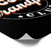 Member Cool Grandpas Club For New Grandfather  Poster (Ecke)