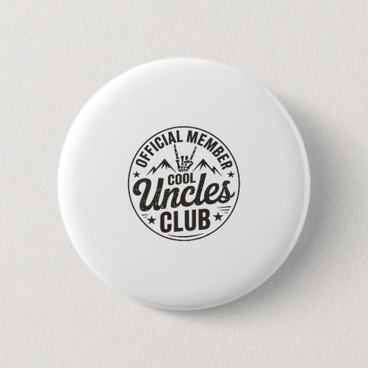 Member Cool Uncles Club Funny Uncle Father's Day  Button (Vorderseite)
