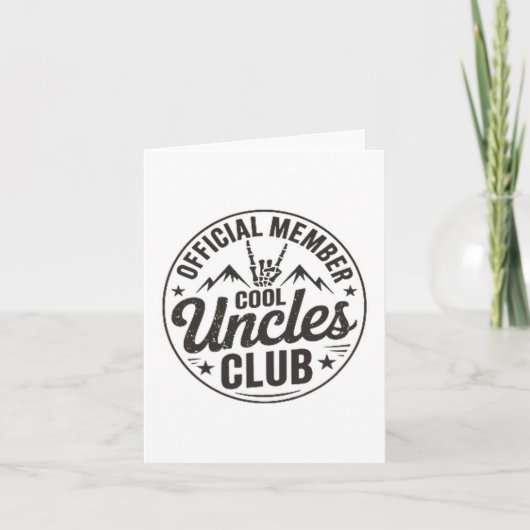 Member Cool Uncles Club Funny Uncle Father's Day  Karte (Vorderseite)