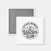 Member Cool Uncles Club Funny Uncle Father's Day  Magnet (Vorderseite/Rückseite)