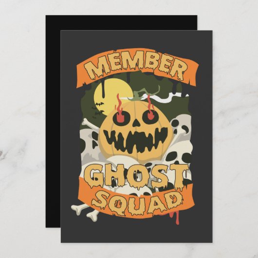 Member Ghost Squad Funny Matching Cousin Halloween Einladung (Vorne/Hinten)