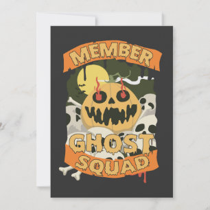 Member Ghost Squad Funny Matching Cousin Halloween Einladung