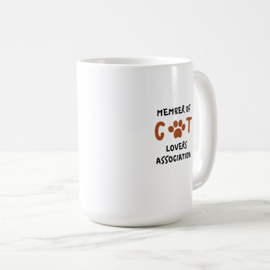 Member of cat loves association mug kaffeetasse (VorderseiteRechts)