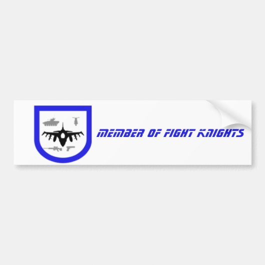 Member of Fight Knights Autoaufkleber (Vorne)