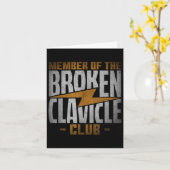 Member Of The Broken Clavicle Club - Recovery Quot Karte (Gelbe Blume)