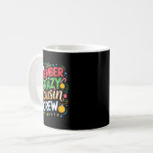 Member Of The Crazy Cousin Crew Christmas Squad Bi Kaffeetasse (Vorderseite Links)