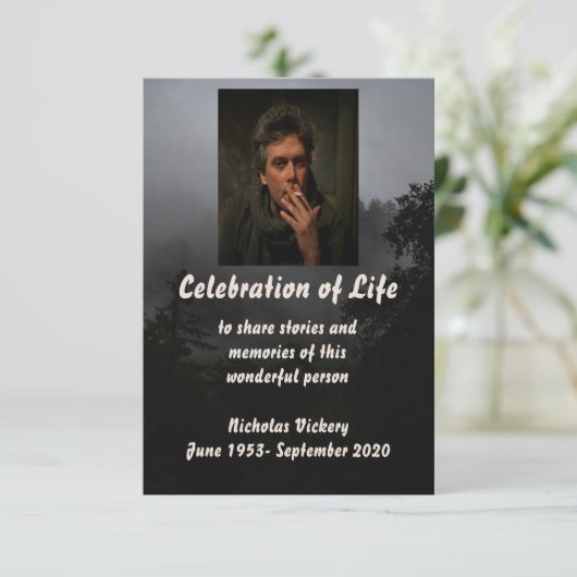 Memberservice Custom Person Night Sky Nighttime Einladung (Stehend Vorderseite)