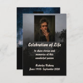 Memberservice Custom Person Night Sky Nighttime Einladung (Vorne/Hinten)