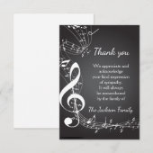 Memberservice dank Musiknoten kundenspezifisch Dankeskarte (Vorne/Hinten)