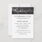 Memberservice dank Musiknoten kundenspezifisch Dankeskarte (Rückseite)