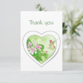 Memberservice Dankeschön an Watercolor Hummingbird Dankeskarte (Stehend Vorderseite)