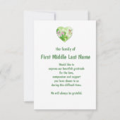 Memberservice Dankeschön an Watercolor Hummingbird Dankeskarte (Rückseite)