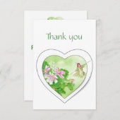 Memberservice Dankeschön an Watercolor Hummingbird Dankeskarte (Vorne/Hinten)