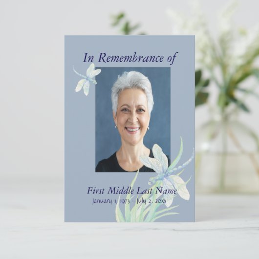 Memberservice Dragonfly Custom Einladung (Stehend Vorderseite)