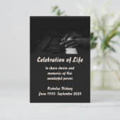 Memberservice Einladen Pianisten zum Musiker Einladung (Stehend Vorderseite)