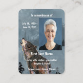 Memberservice Einladen von Watercolor Howling Wolf Visitenkarte (Rückseite)