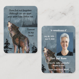 Memberservice Einladen von Watercolor Howling Wolf Visitenkarte
