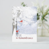 Memberservice Einladen Wasserfarben Kardinal Bird Einladung (Stehend Vorderseite)