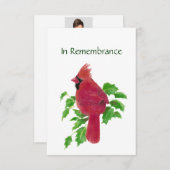 Memberservice Einladen Wasserfarben Kardinal Bird Einladung (Vorne/Hinten)