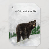 Memberservice Einladen Wasserfarbenschwarzer Bär Einladung (Vorne/Hinten)