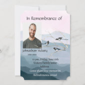 Memberservice Einladen Watercolor Magpie Bird Einladung (Rückseite)