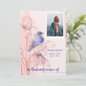 Memberservice Einladung Bluebird Garden Bird (Stehend Vorderseite)